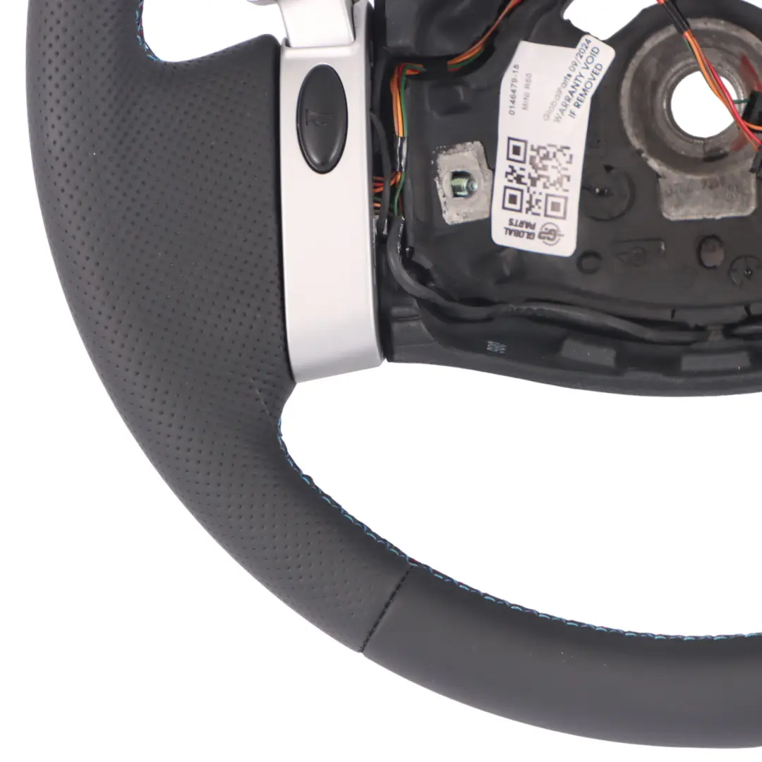 Mini Cooper One R50 R53 NEW Black Leather Steering Wheel 2 Spoke Trim Steptronic