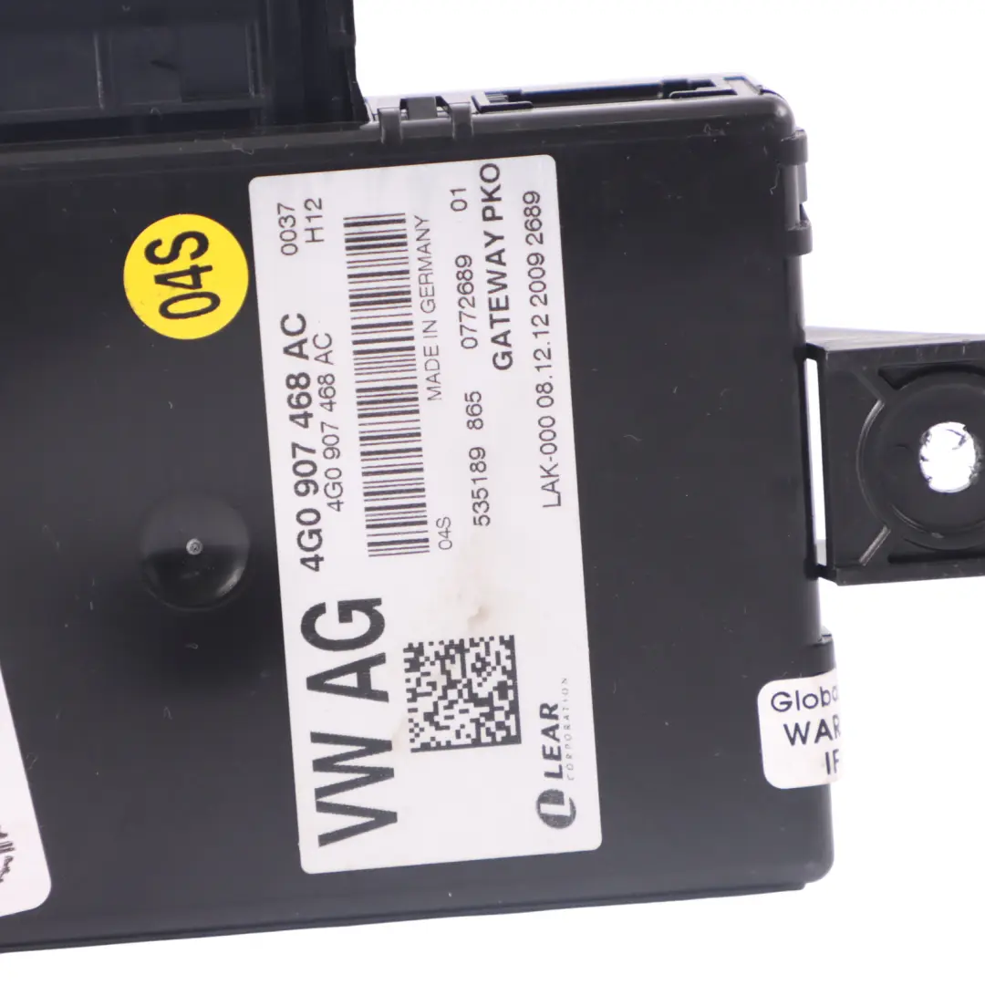 Audi A6 C7 Unidad de control de la pasarela central Módulo Relé ECU 4G0907468AC