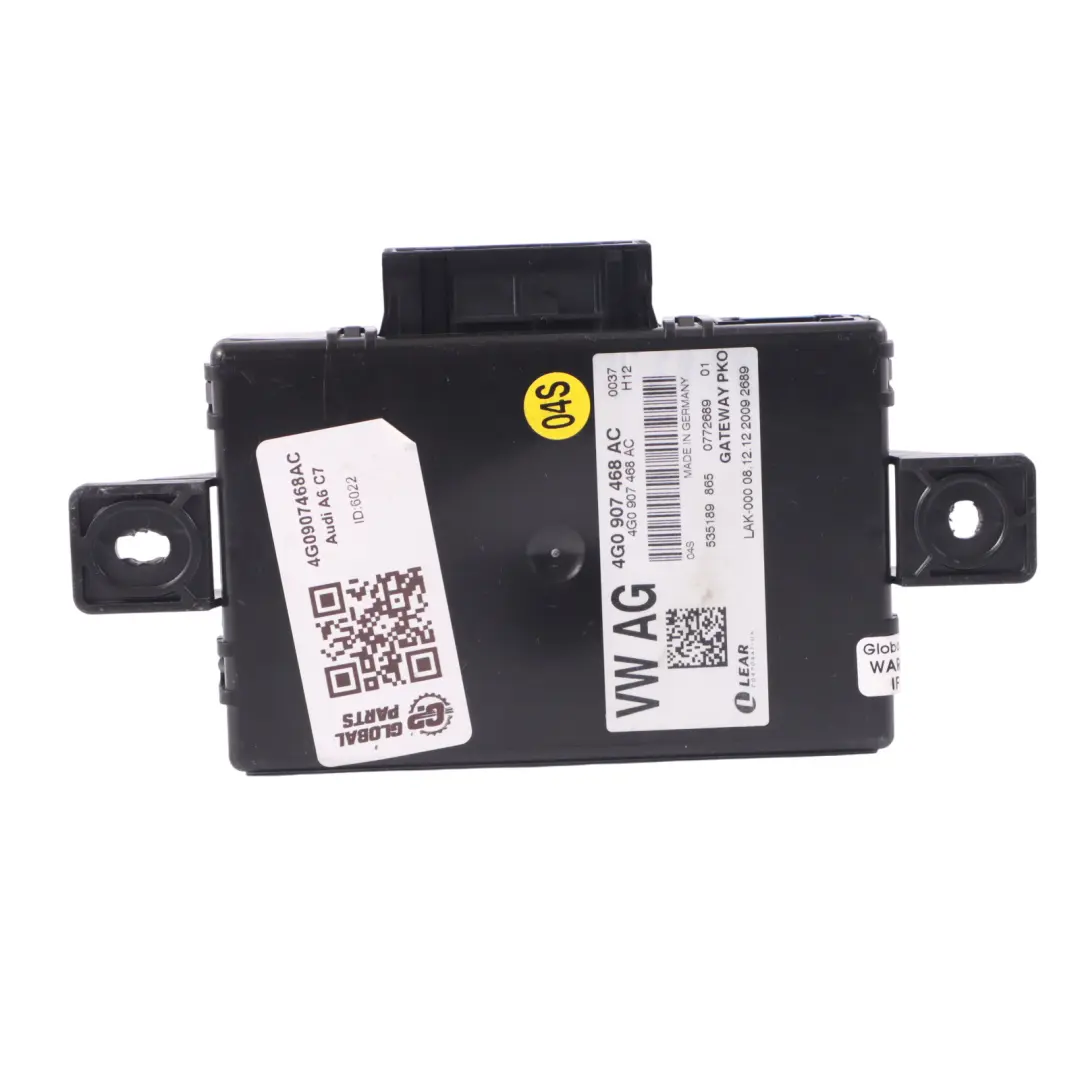 Audi A6 C7 Unidad de control de la pasarela central Módulo Relé ECU 4G0907468AC