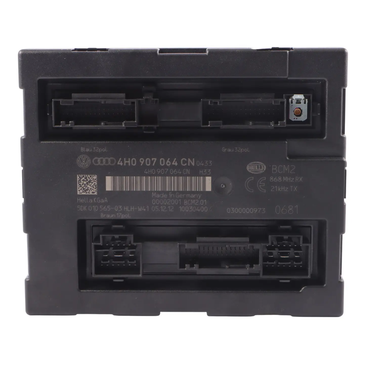 Audi A6 C7 BCM Body Comfort Convenience Module Unit ECU 4H0907064CN