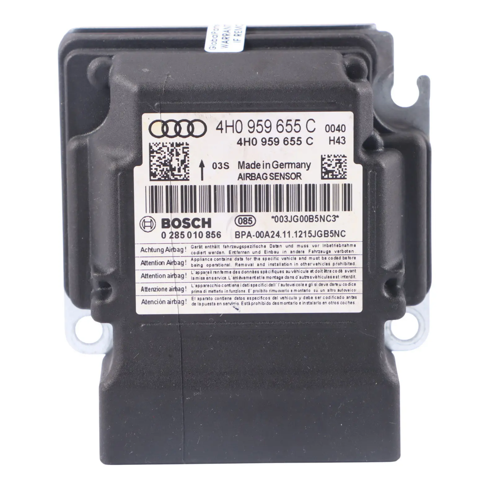 Audi A6 C7 2.0 TDI SRS Air Module Control Unit Sensor ECU 4H0959655C