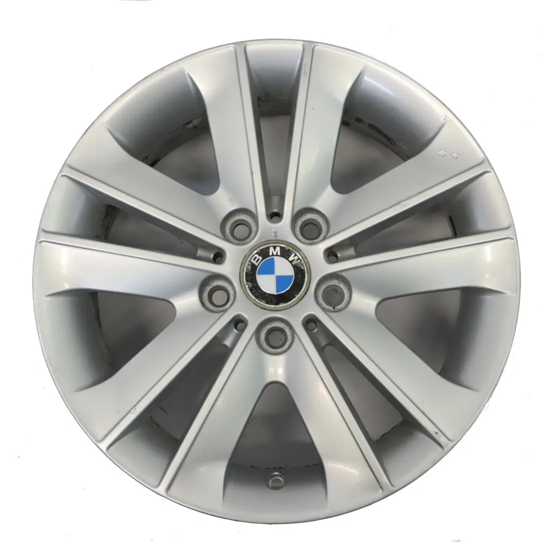 BMW E81 E87 Silver Wheel Alloy Rim 17" V-Spoke 141 ET:47 7J 6762888 6775621