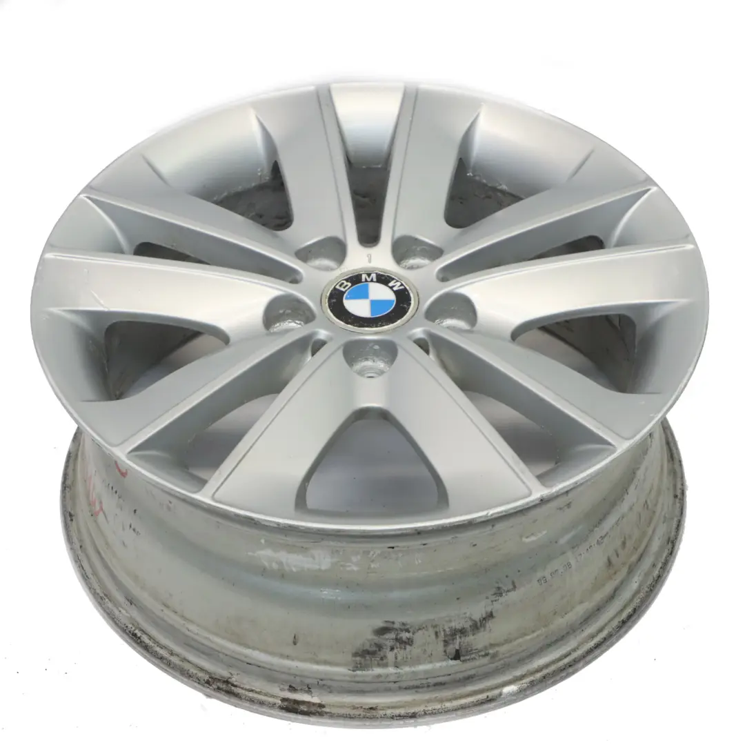 BMW E81 E87 Silver Wheel Alloy Rim 17" V-Spoke 141 ET:47 7J 6762888 6775621