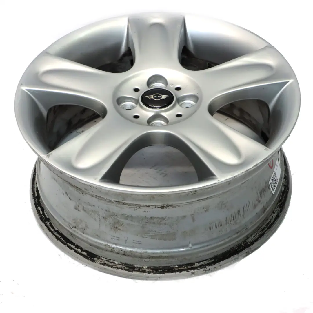 Mini R50 R52 R53 Silberne Leichtmetall felge 17" ET:48 7J 5-Star 91 6763299