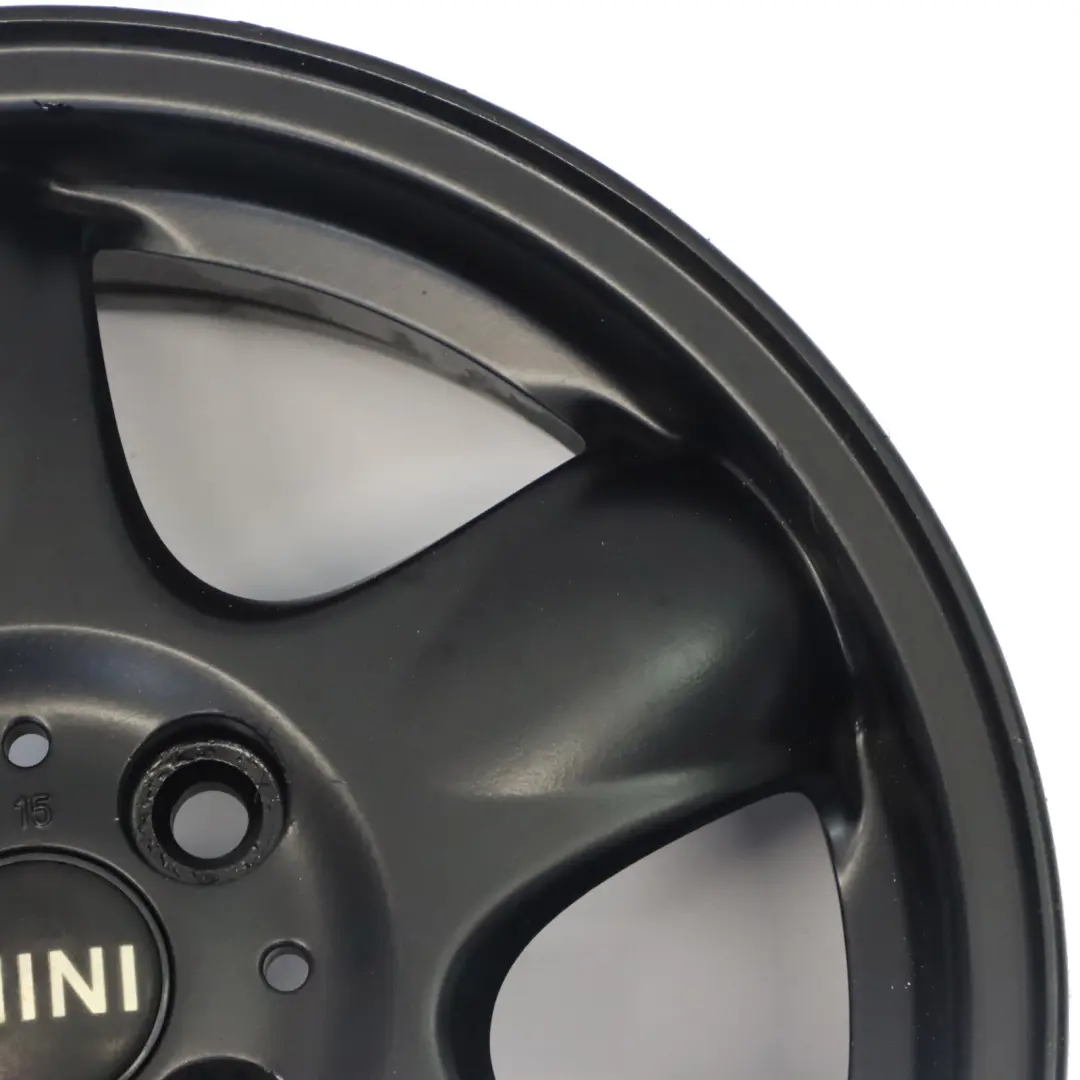 Mini Cooper One R50 R55 R56 Black Wheel Alloy Rim 15" 5-Start Spooler 100