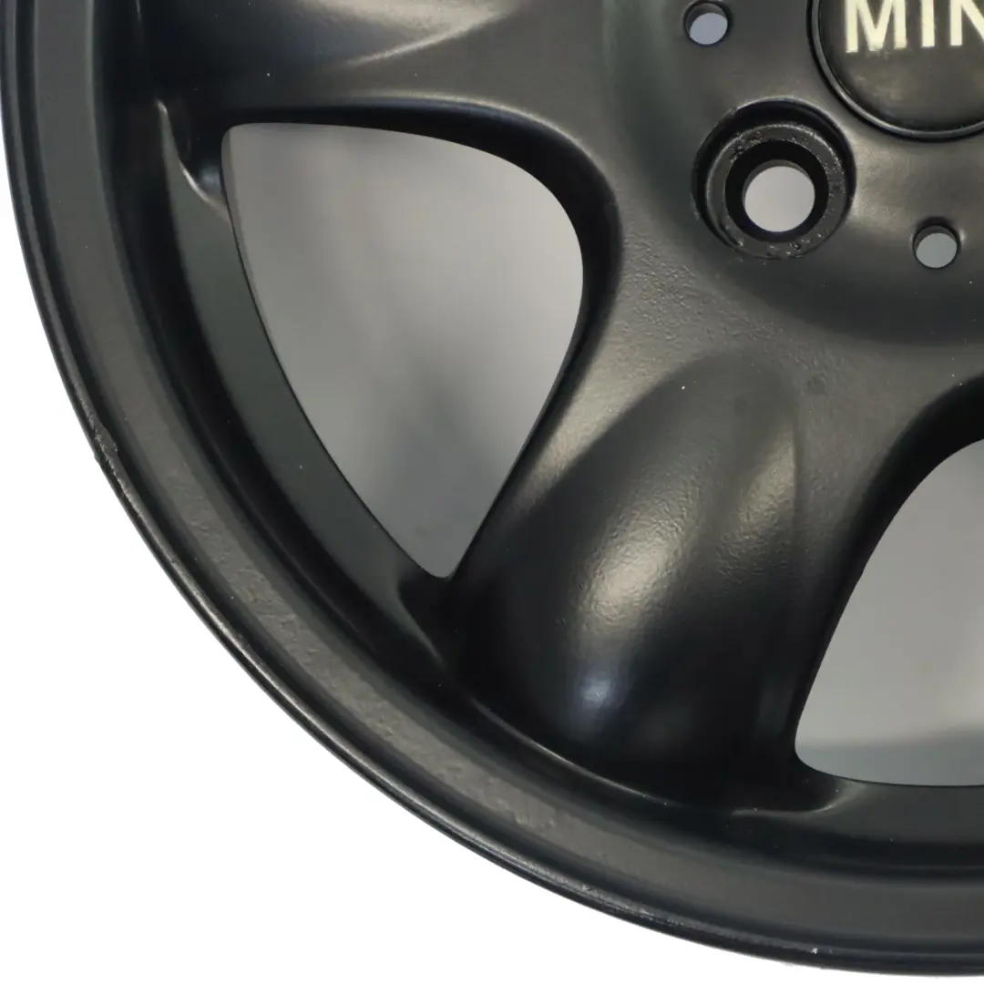 Mini Cooper One R50 R55 R56 Llanta de Aleación Negra 15" 5-Start Spooler 100