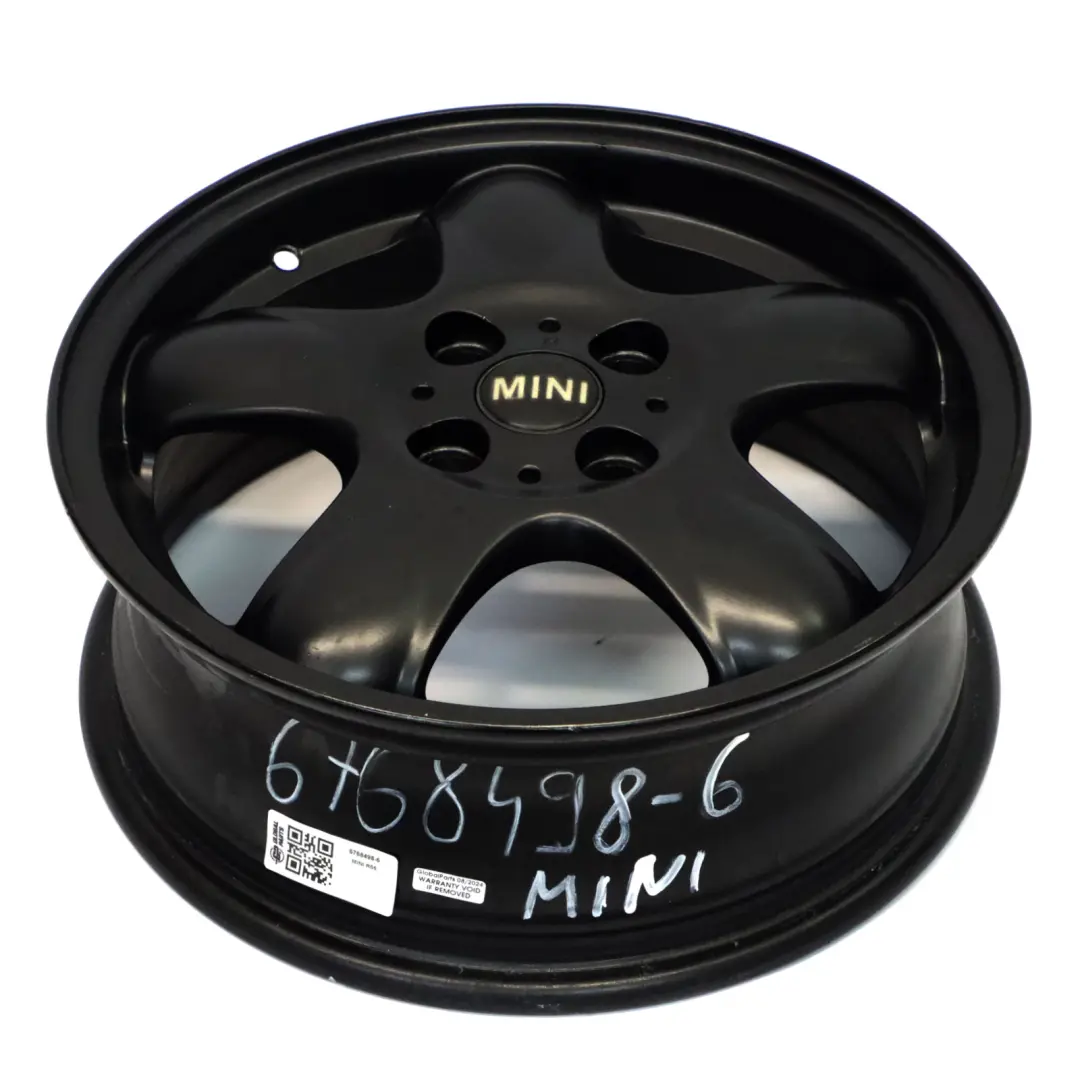 Mini Cooper One R50 R55 R56 Black Wheel Alloy Rim 15" 5-Start Spooler 100