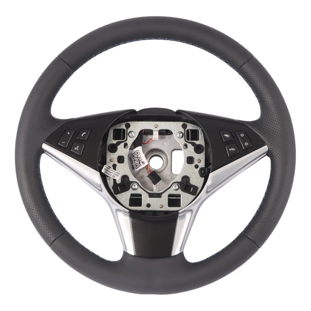 BMW 5 6 Series E60 E61 E63 E64 NEW Leather Sport Steering Wheel Black