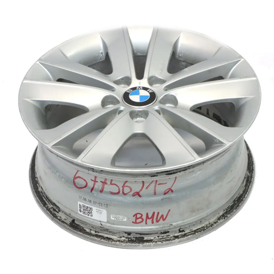 BMW E81 E82 Llanta de Aleacion Plateada 17" V-Spoke 141 ET:47 7J 6762888 6775621