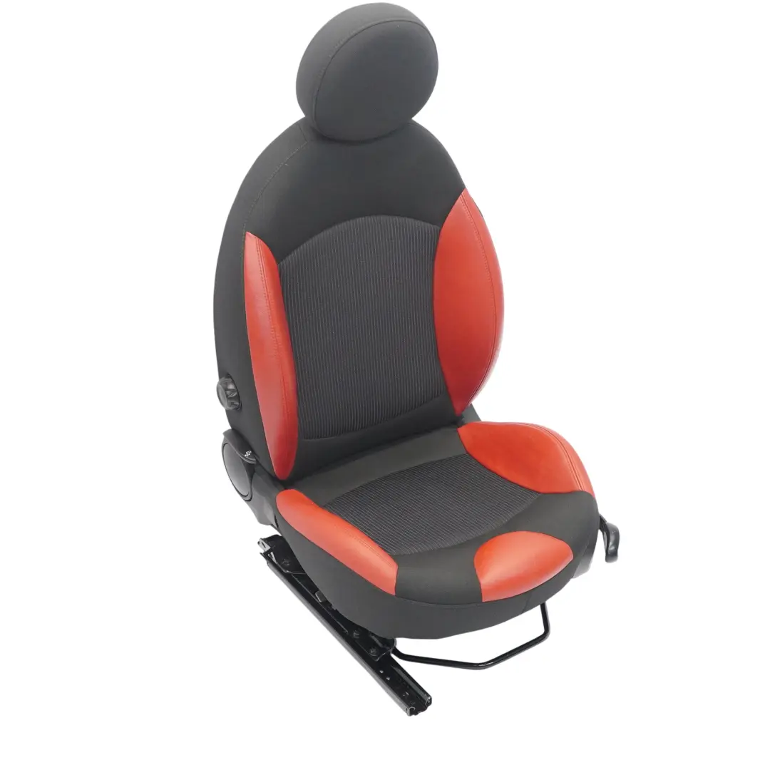 Asiento Delantero Mini R55 R56 LCI Izquierdo Tela Deportiva Cuero Rojo