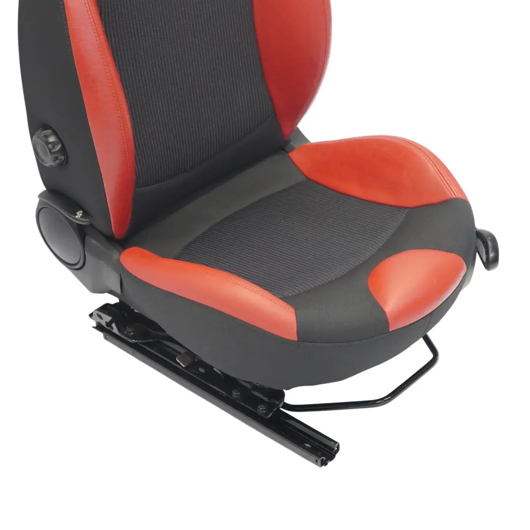 Asiento Delantero Mini R55 R56 LCI Izquierdo Tela Deportiva Cuero Rojo