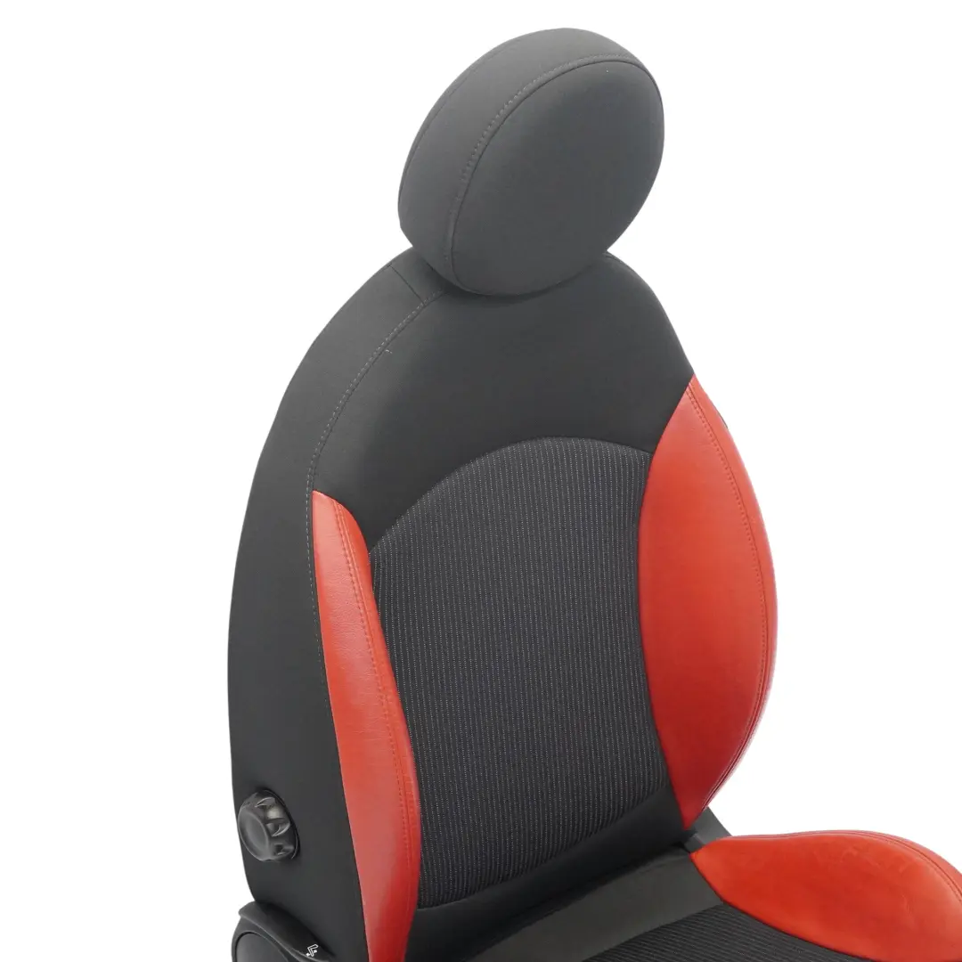 Asiento Delantero Mini R55 R56 LCI Izquierdo Tela Deportiva Cuero Rojo