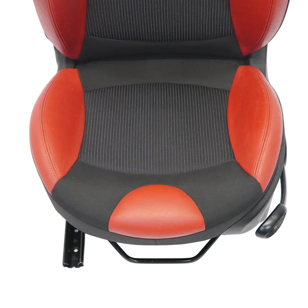 Asiento Delantero Mini R55 R56 LCI Izquierdo Tela Deportiva Cuero Rojo