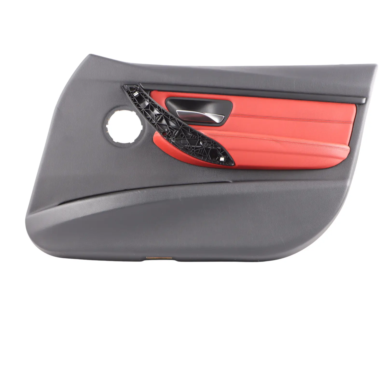 BMW 3 F30 F31 LCI Front Right O/S Door Card Lining Panel Leather Red Black