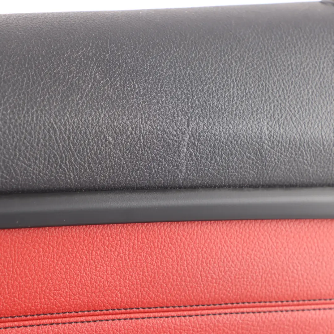 BMW 3 F30 F31 LCI Front Right O/S Door Card Lining Panel Leather Red Black