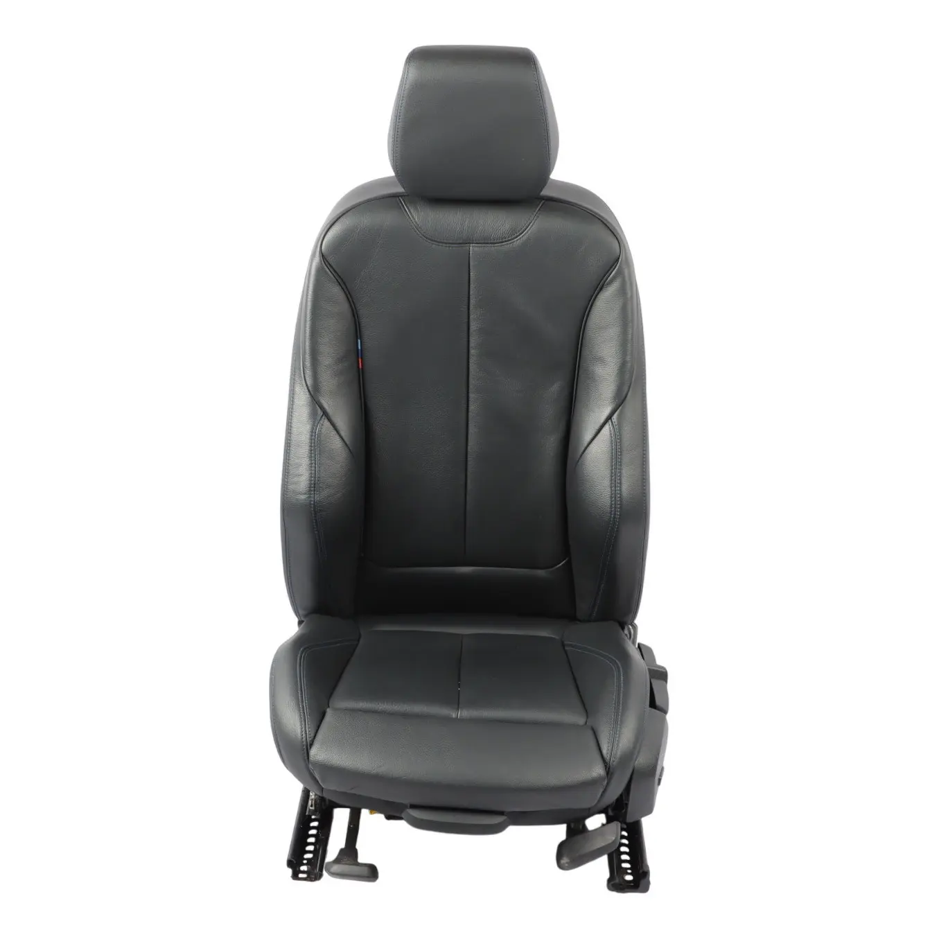 BMW F20 Front Seat M Sport Left N/S Black Leather Dakota Contrast Blue