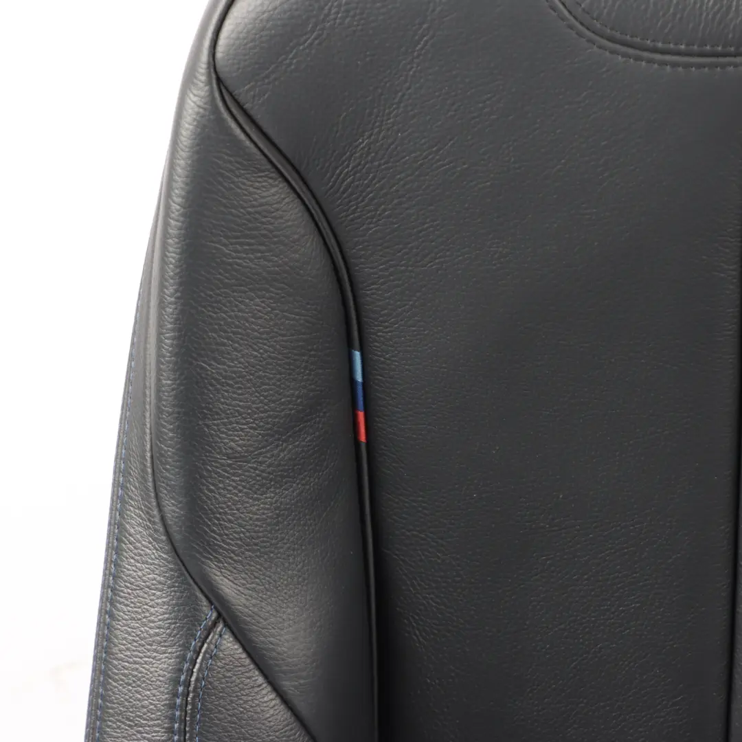 BMW F20 Front Seat M Sport Left N/S Black Leather Dakota Contrast Blue