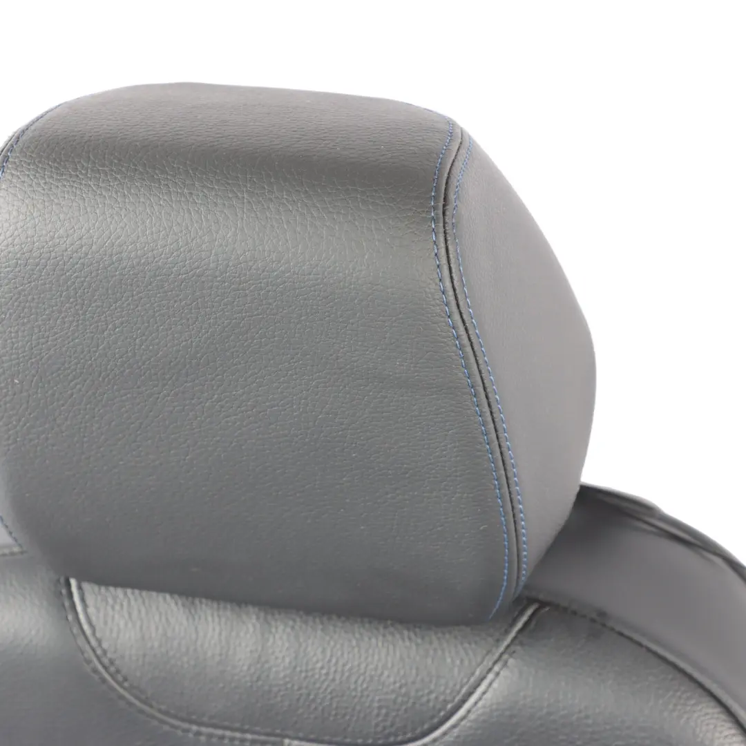 BMW F20 Front Seat M Sport Right O/S Black Leather Dakota Contrast Blue