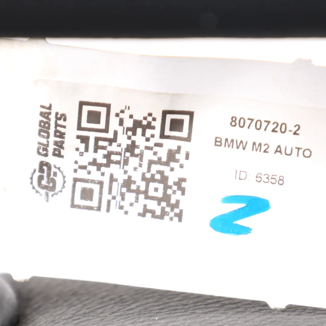 BMW F87 M2 Front Seat Sport Right O/S Heated Leather Dakota Black Contrast Blue