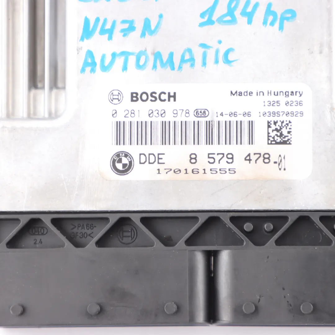 BMW F20 F30 120d 320d N47N 184HP ECU Kit Control Unit DDE 8579478 FEM Keys