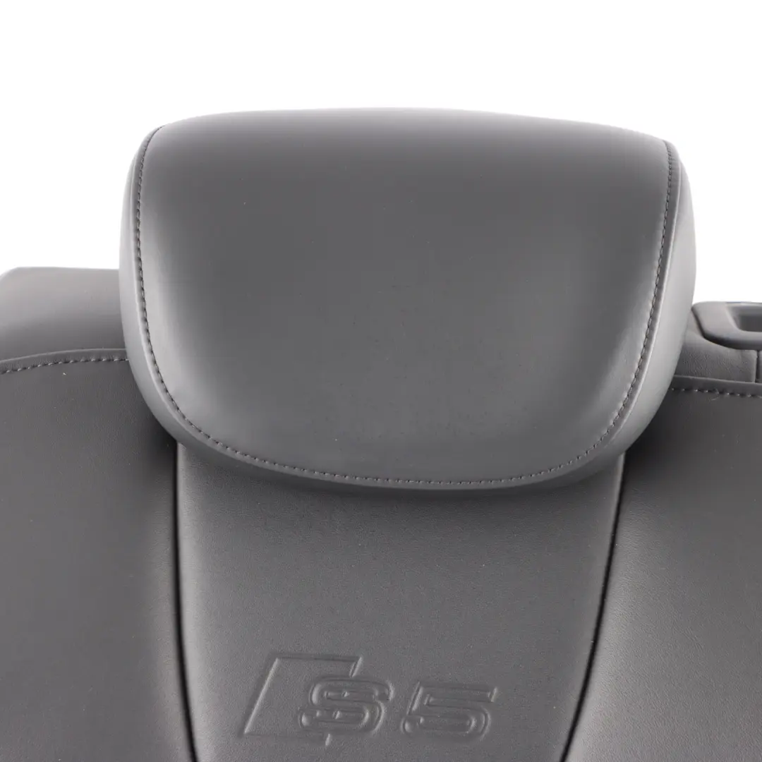 Audi S5 8T Seat Backrest Rear Left N/S Seat Back Cover Black Leather Soul