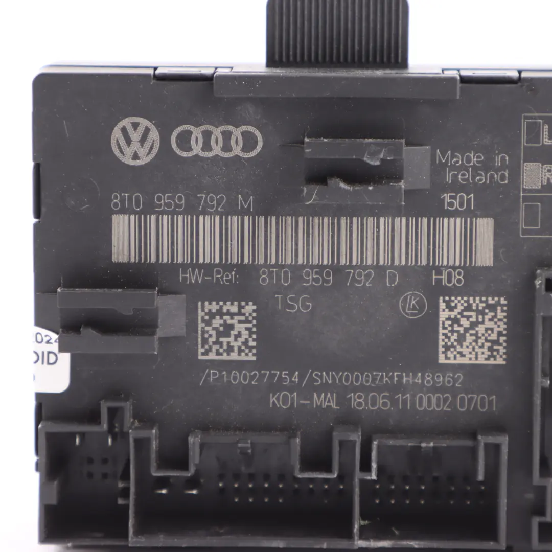 Audi A5 8T Front Door Control Module Unit Left N/S 8T0959792D