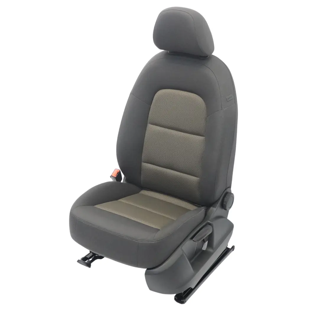 Audi Q3 8U Asiento Delantero Izquierdo Interior Tela Soul Negro Marrón