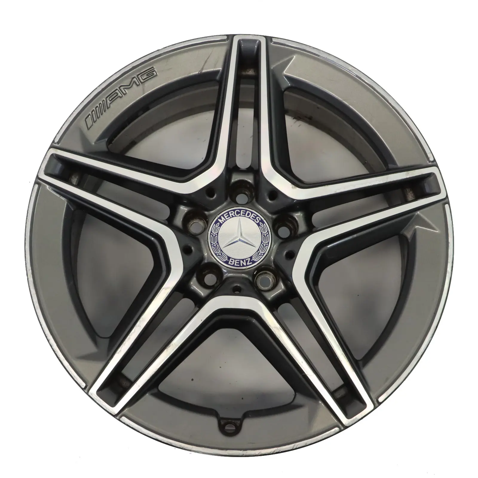 Mercedes W205 Alloy Wheel Rim AMG 18" ET:44 7,5J 5 Double Spoke A2054019500