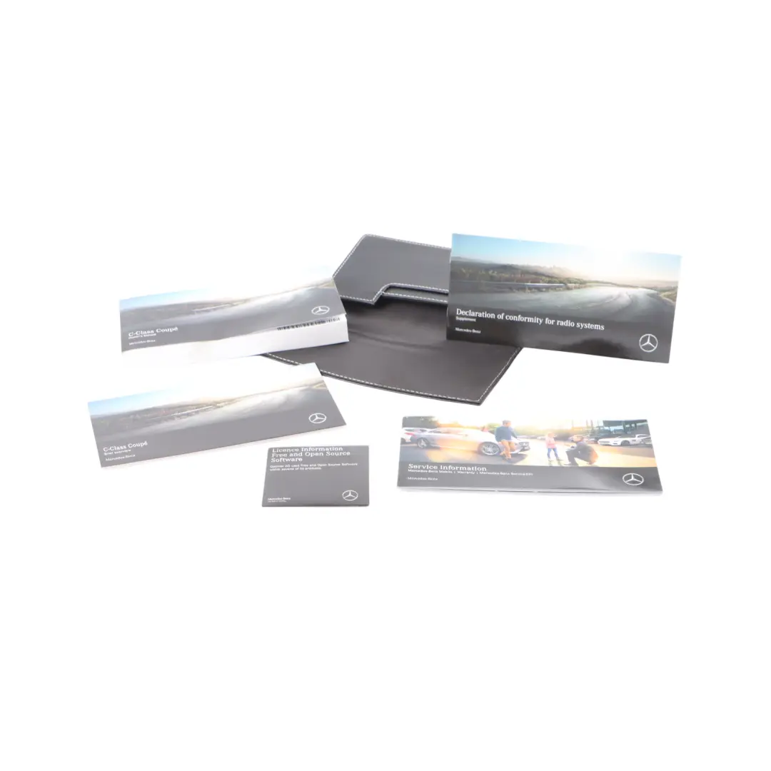 Mercedes W205 Owner's Handbook Book Instruction Booklet Manual Wallet Case Set