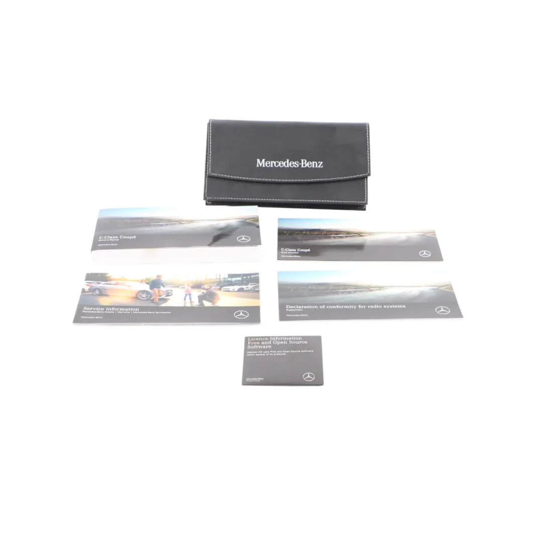 Mercedes W205 Owner's Handbook Book Instruction Booklet Manual Wallet Case Set