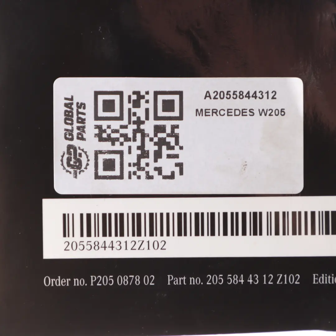 Mercedes W205 Owner's Manual Book A2055844312