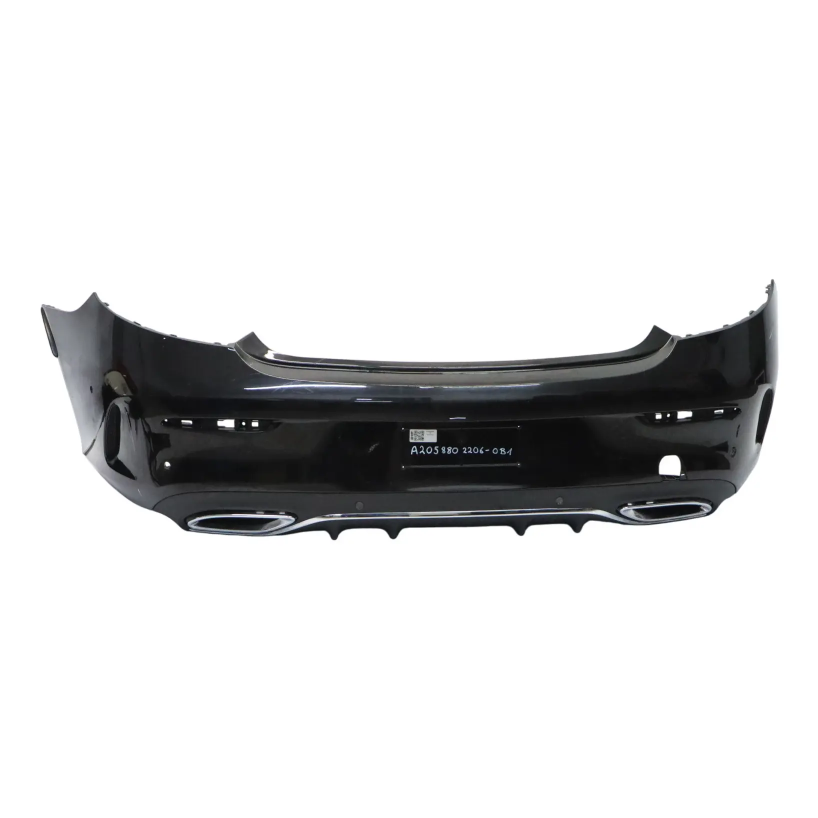 Mercedes C205 Bumper Rear Trim Panel Covering AMG Obsidian Black Metallic - 197