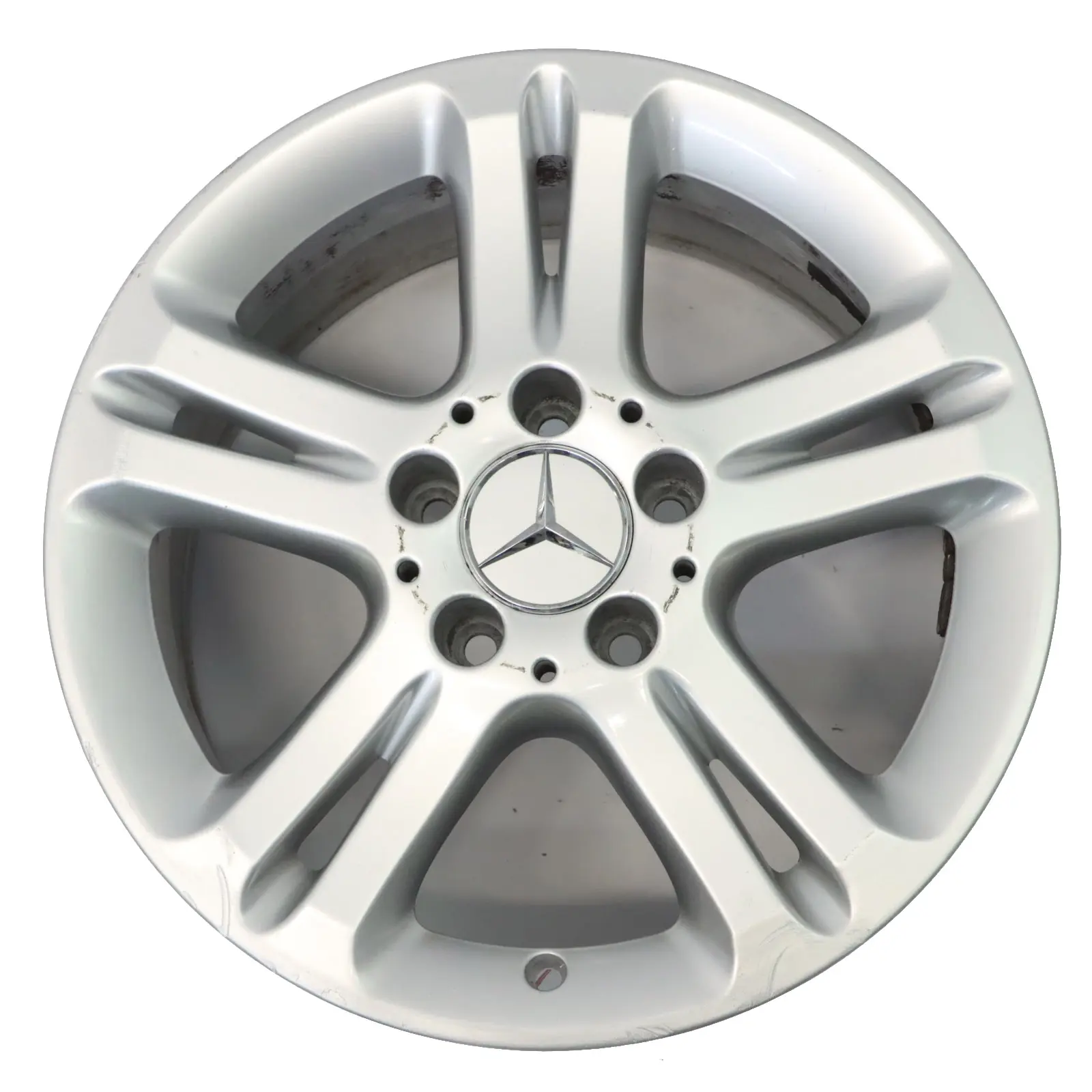 Mercedes W211 Silver Wheel Alloy Rim 16" 5 Double Spoke ET:42 7,5J A2114017102