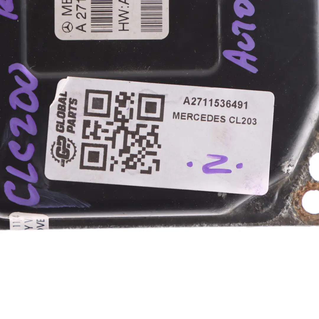 Mercedes CL203 CLC200K M271.957 Engine Control Unit Module ECU A2711536491