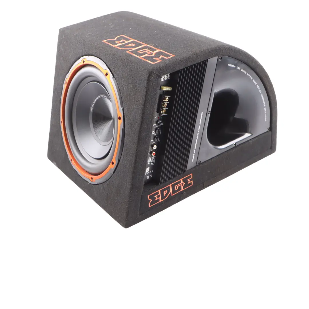 Edge Car Audio Active Bass Box Enclosure Subwoofer Speaker Amplifier 750W EDB10A