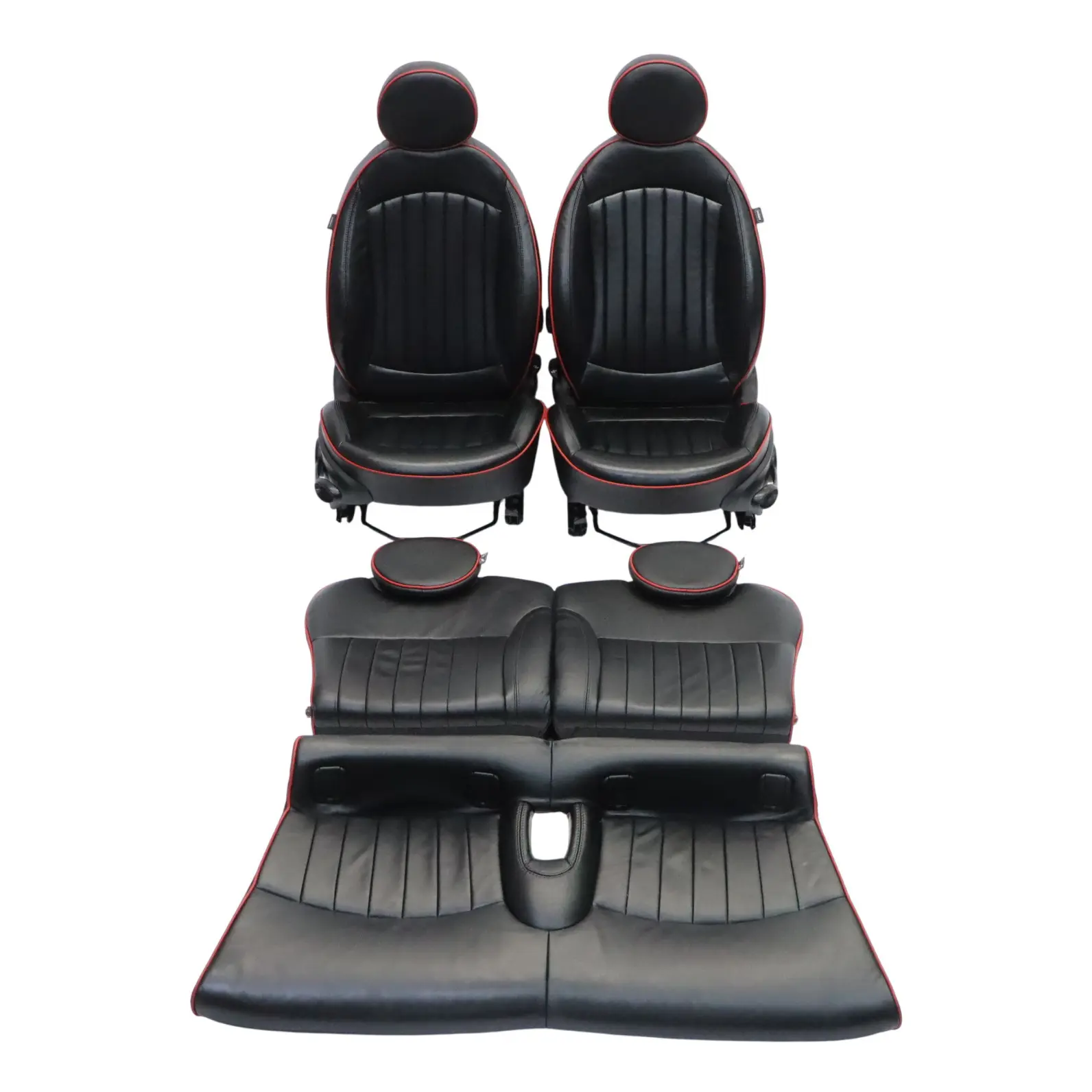 Mini R56 JCW Heated Sport GP2 Leather Championship Red Seats Front Rear Seat