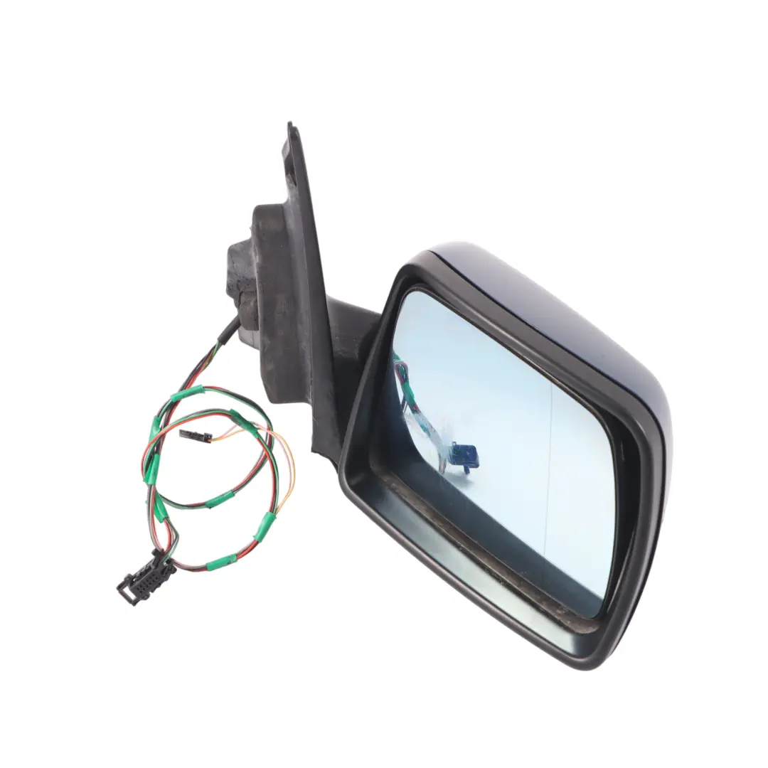 BMW X5 Series E53 Outside Heated Right Wing Mirror O/S Topaz Blue Metallic - 364