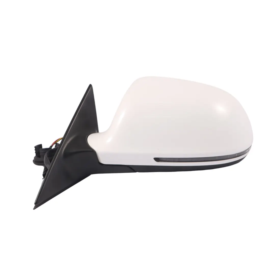 Audi A3 8P Wing Mirror Electric Outside Door Left N/S Ibis White - Y9C