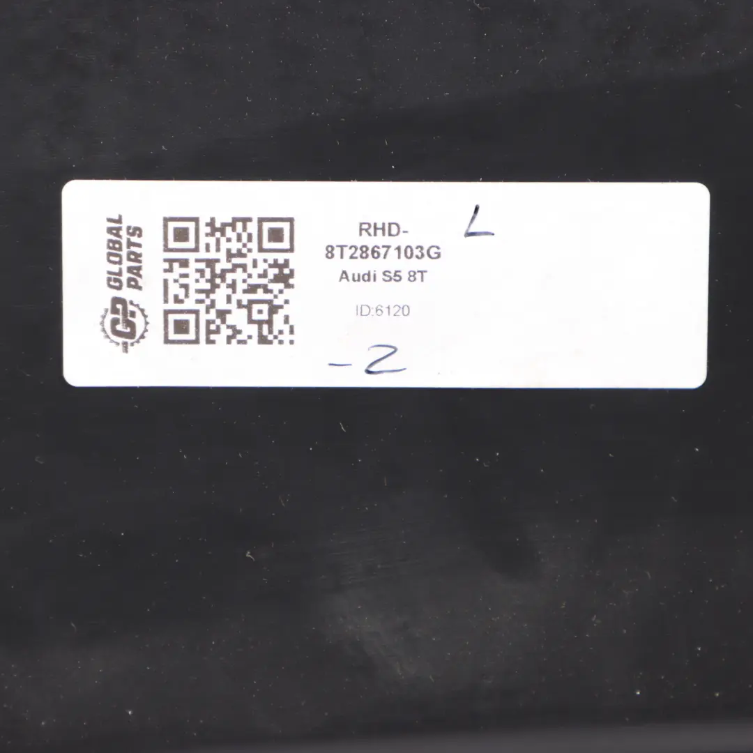 Audi A5 8T Coupe Door Card Front Left N/S Trim Panel Cover Black Leather