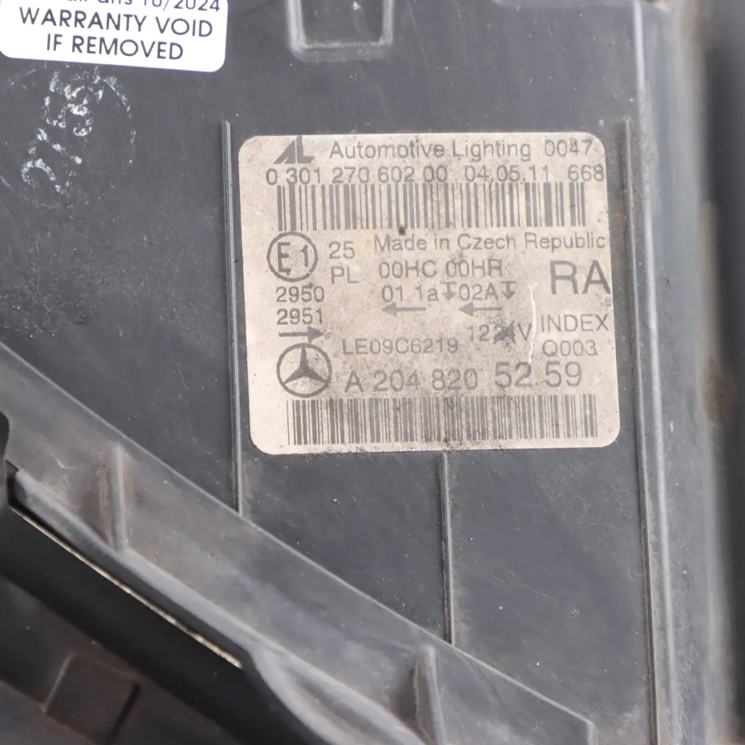 Mercedes W204 Headlamp Headlight Lamp Light Front Right O/S A2048205259