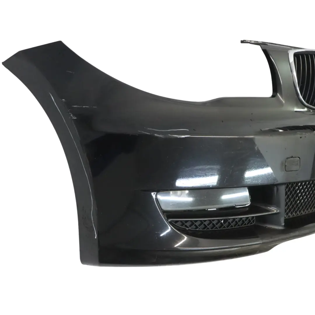 BMW E82 E88 Front Bumper Trim Covering Black Sapphire Metallic - 475