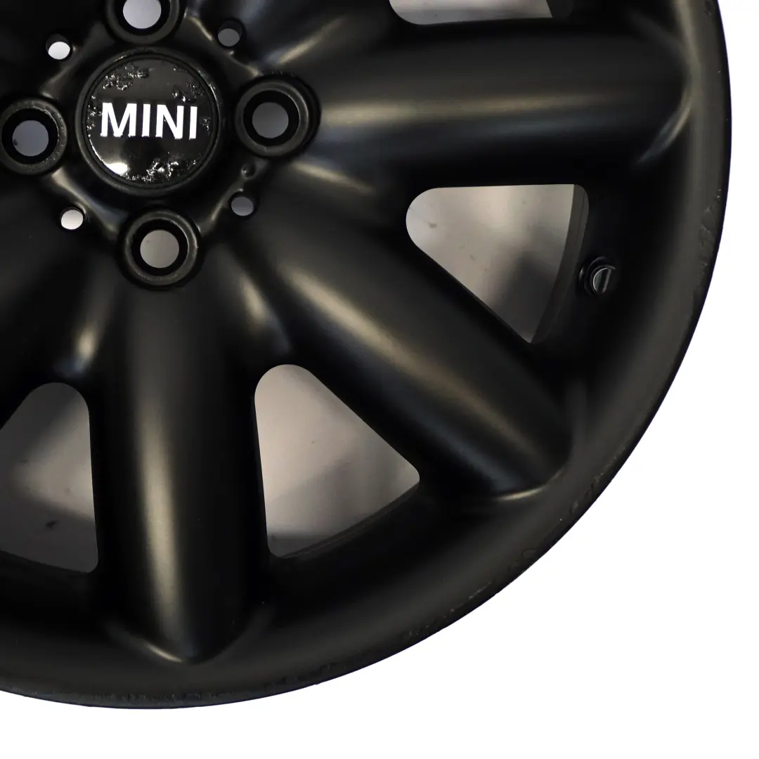 Mini Cooper One R50 R53 R55 R56 Llanta De aleacion negra 17" ET:48 7J S-Spoke 85