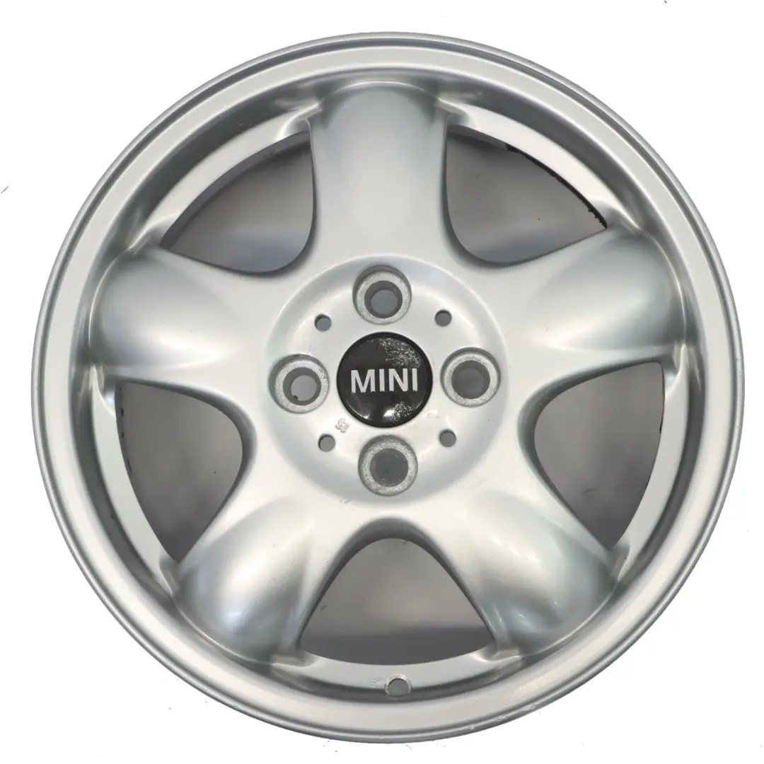 Mini One R50 R55 R56 Llanta De aleacion plateada 15" 5,5J 5-Start Spooler 100