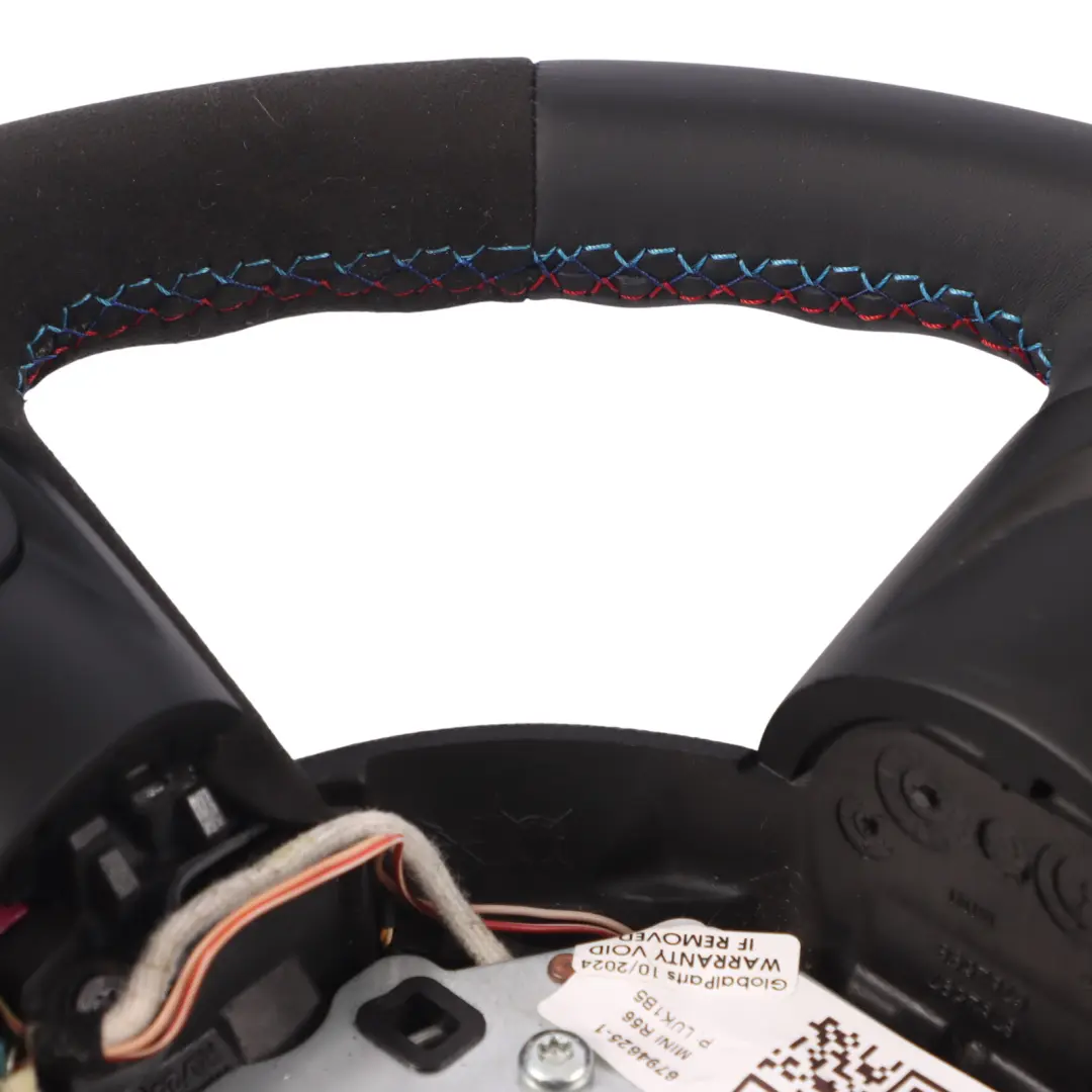 Mini R55 R56 R57 NEW Black Leather Alcantara Sport Steering Wheel Padle Shift