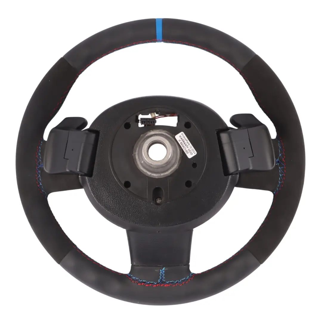 Mini R55 R56 R57 NEW Black Leather Alcantara Sport Steering Wheel Padle Shift