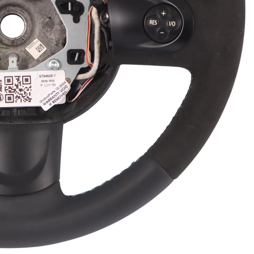 Mini R55 R56 R57 NEW Black Leather Alcantara Sport Steering Wheel Padle Shift