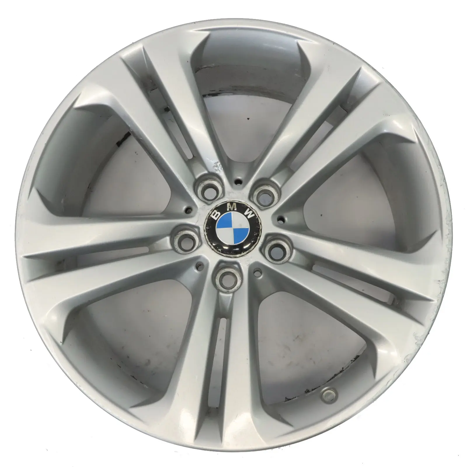 BMW F30 F31 Silberne Leichtmetallfelge 19" 8,5J Doppelspeiche 401 ET:47 6796257