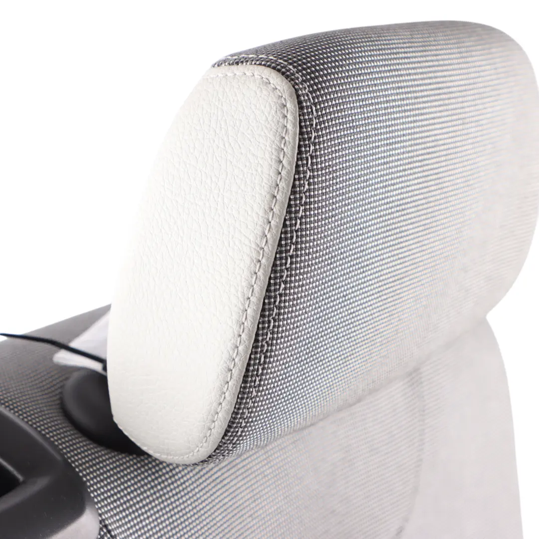 BMW F20 F21 Rear Right Seat O/S Backrest Cover Cloth Leather Silver Pearl Grey