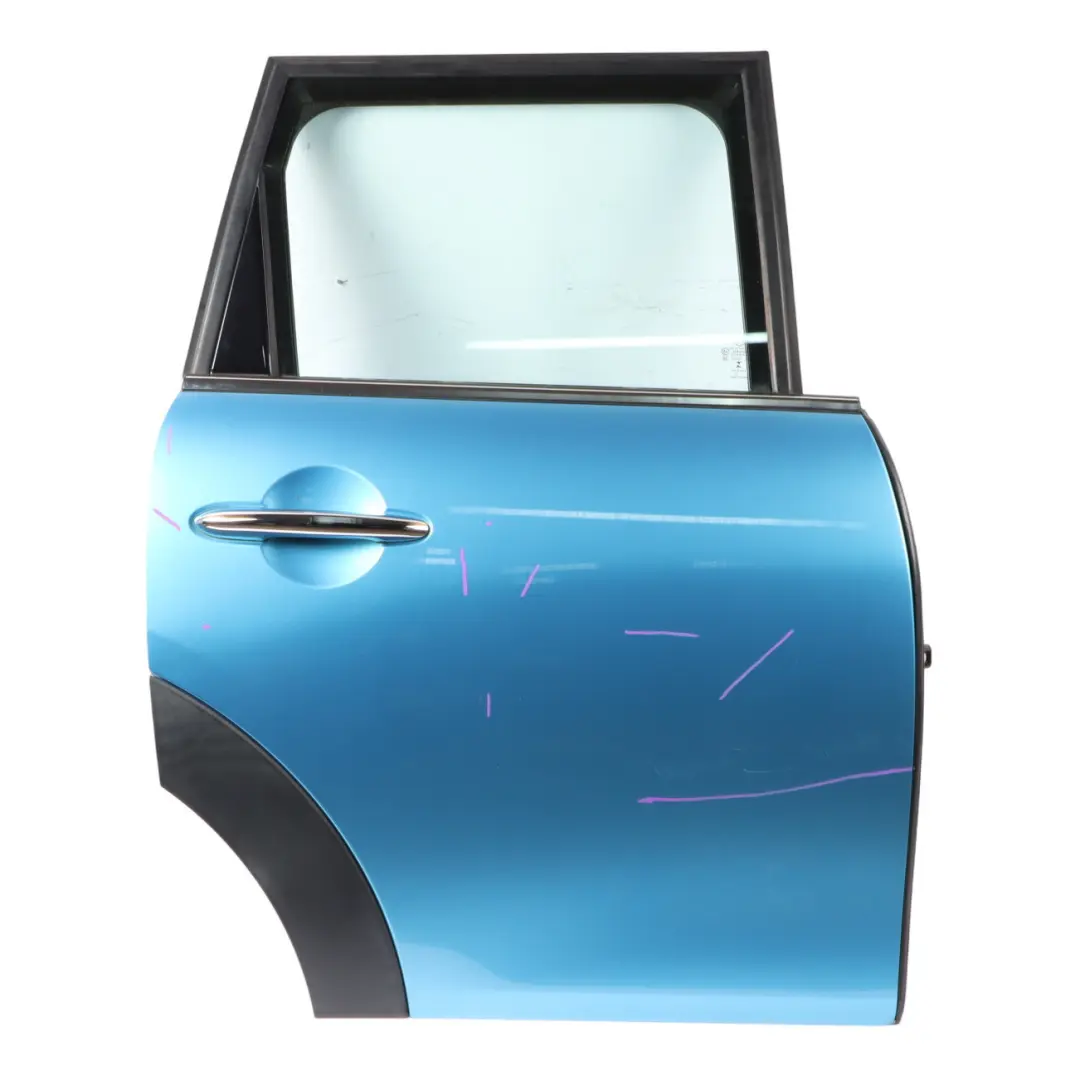 Mini F55 Door Rear Right O/S Covering Panel Electric Blue II Metallic - B86