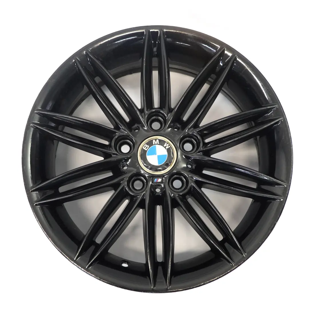 BMW E81 E82 E87 E88 Llanta de Aleación Negra 17" 7J ET:47 M Doble Radio 207